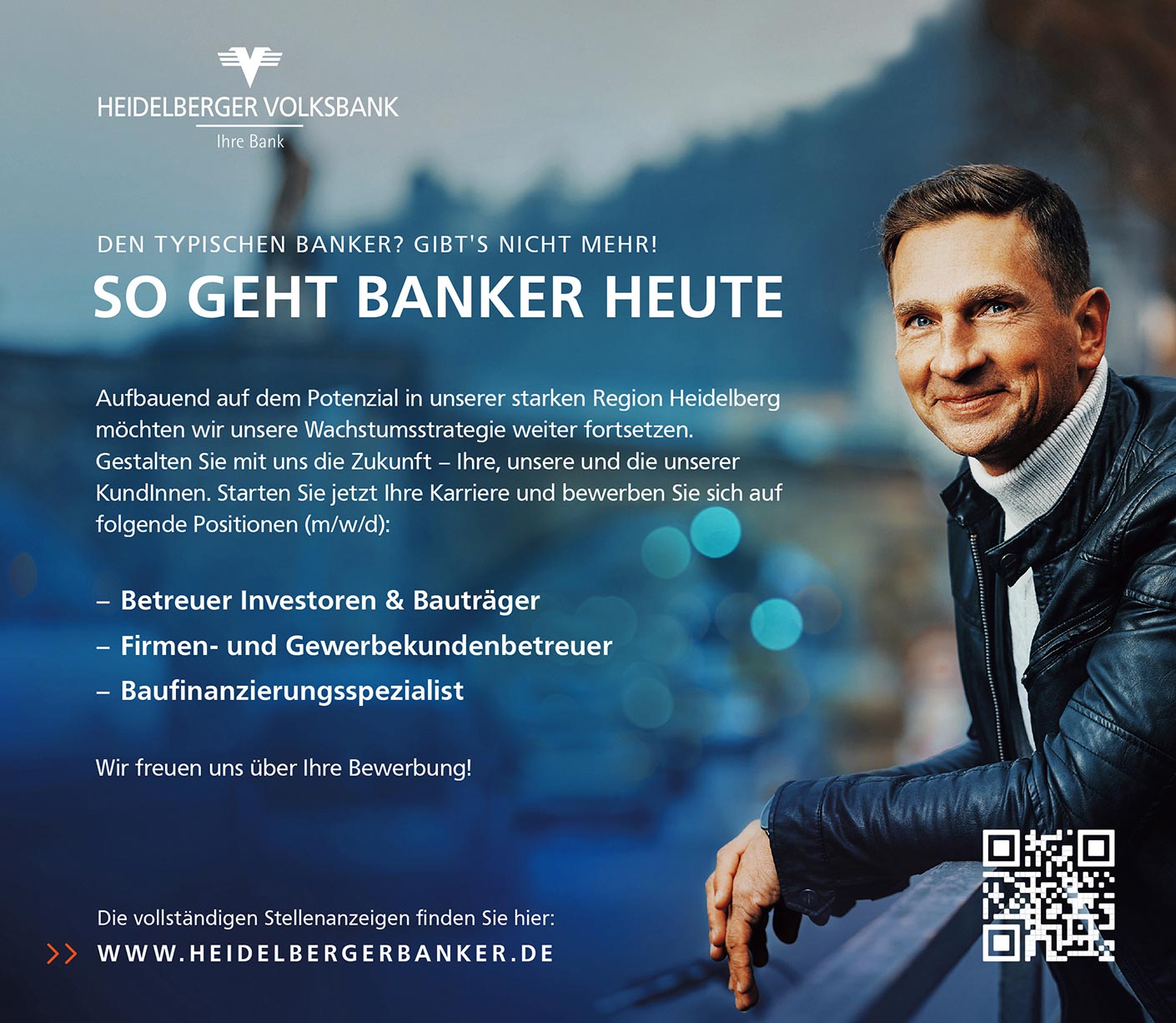 Stellenanzeige für die Heidelberger Volksbank